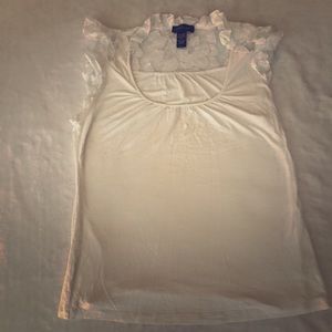 Spense white flower tank top